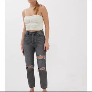 Urban Outfitters BDG Slim Straight Black Ripped Jeans